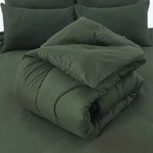 Ensemble de couette gris uni 3 pièces en polyester, cousu, lavable, literie pour la maison, style simple - Product Image 4