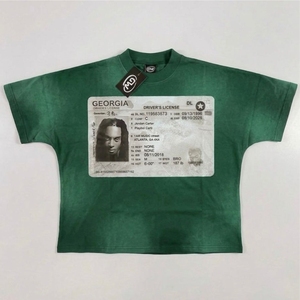 Camiseta de algodón con cuello redondo estilo HipHop de verano Y2K, elementos de moda urbana, camiseta holgada de manga corta para parejas - Product Image 4