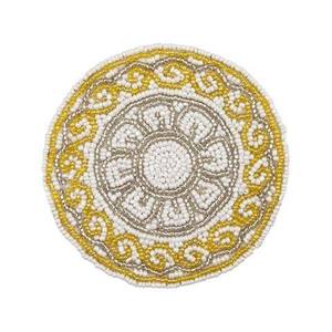 Eco-Friendly <b>Beaded</b> Glass Cocktail <b>Coasters</b> Reusable Luxury Table Accessory for Home Decor Mats & Pads - Product Image 3