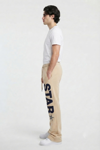 Pantalones de chándal para hombre de pierna ancha, estampados, de cintura media, tallas grandes, holgados, con efecto apilado - Product Image 5