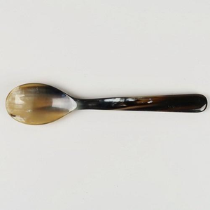 Cuillère en corne 100% naturelle, design traditionnel, pour service en restaurant, couverts en corne de bœuf et de buffle naturelle, agate - Product Image 1