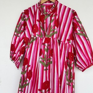Vestido Kaftan de Manga Murciélago con Cuello en V y Rayas, Vestido Dashiki de Seda para Mujer, Tallas Grandes, Diseños Transpirables, Proveedores Directos Confiables - Product Image 4