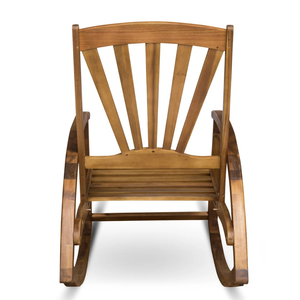 Silla Mecedora Moderna y Resistente de Madera de Teca Sólida con Impresión Láser para Exteriores, Silla Mecedora de Lujo para Jardín, Patio, Resort, Hotel, Villa - Product Image 4