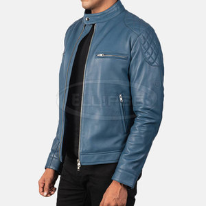 Chaqueta de Cuero para Hombre, Diseño Personalizado, Color Sólido, Transpirable, Invierno, Cuello Alto, Estilo Urbano, Oferta, Precio Razonable - Product Image 3