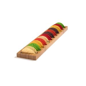 Soporte Rústico para Tacos de Madera de Acacia - Bandeja de Madera Natural para Tacos con 6 Ranuras - Estante Ecológico para Tortillas para Restaurante, Hotel y Hogar - Product Image 2