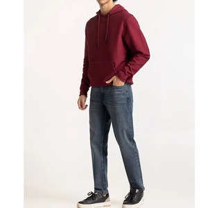 Sajjawal Zipper-Up Regular Fit 100% Cotton Fleece Heavyweight Solid Breathable Eco-Friendly <b>Waterproof</b> Windproof Winter Hoodie - Product Image 4