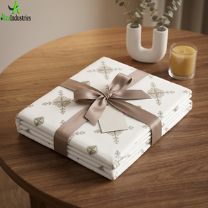 Parure de lit en coton Super King à imprimé géométrique |   Linge de lit doux avec housses d'oreiller, respirant, durable, textile moderne - Product Image 6