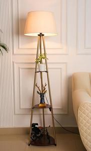 Lámpara de Pie Moderna de Metal con Pantalla de Tela Beige, Luz Cálida, para Uso Residencial - Product Image 3