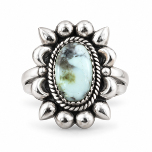 Bague ajustable faite à la main en turquoise motif cheval sauvage, style bohème western, bijou fantaisie avec pierres précieuses - Product Image 6