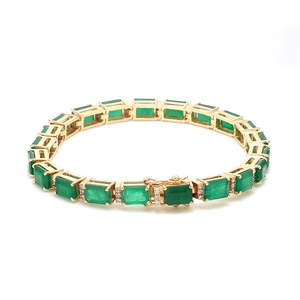 Premium Emerald Stone <b>Bracelet</b> Natural Gemstone Jewelry Handmade <b>Beaded</b> <b>Bracelet</b> for <b>Men</b> Women Fashion Gift and Wholesale Supply - Product Image 4