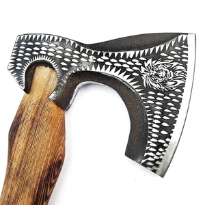 Industrial Grade Viking Axe with High Carbon Steel Head and Beautiful Wood Handle New Design for Outdoor DIY - Product Image 5