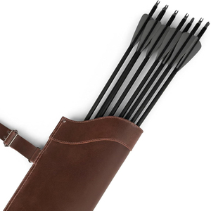 Sacoche de tir à l'arc en cuir de vachette suédé, facile à porter, avec sangle réglable, vente en gros, best-seller - Product Image 6