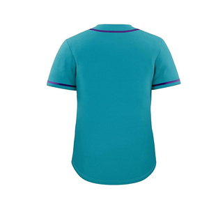 Performance Baseball Jersey Customizable Team Logo Shirt Moisture Wicking Quick Dry Button Up <b>Athletic</b> Wear For Match Play - Product Image 4