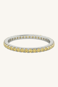 Anillo de Zafiro Amarillo en Plata de Ley 92.5 KLSR-11878 - Product Image 5