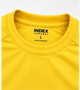 Index Apparel <b>Men's</b> Yellow Short Sleeve T-Shirt Regular Fit O-Neck Printed Quick Dry Casual Wear - Product Image 5
