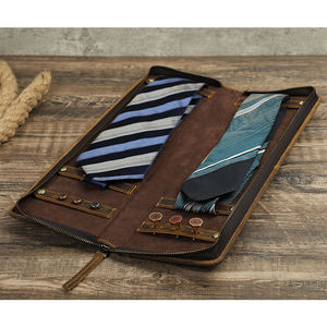 Estuche Organizador de Corbatas de Cuero PU de Primera Calidad, Más Vendido, con Cierre, a un Precio de Mercado Impresionante - Product Image 1