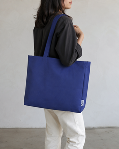 Sac fourre-tout utilitaire en polycoton recyclé avec poche intérieure, logo personnalisé, sac de shopping promotionnel, vente en gros, fabricant OEM ODM en vrac - Product Image 4