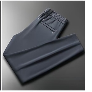 Pantalon décontracté pour homme en spandex/nylon respirant et léger, avec logo personnalisé OEM imprimé en sérigraphie, taille élastique, idéal pour l'été - Product Image 1