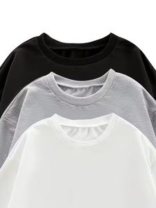 เสื้อสเวตเชิ้ตคอกลมทรงโอเวอร์ไซส์ ยูนิเซ็กซ์ สีพื้น แขนยาว ผ้าถัก คอตตอน สวมใส่สบายๆ สำหรับฤดูใบไม้ร่วง - Product Image 3