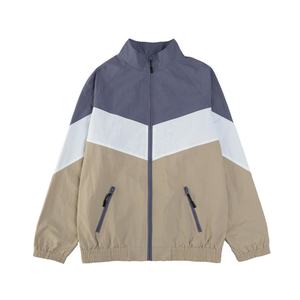 Chaqueta cortavientos para hombre con bloques de color, ligera, con cremallera, informal, para exteriores, estilo deportivo y a la moda. - Product Image 1