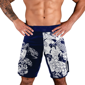 New Arrival Custom Design Heat-Transfer Printed Light Weight Stretch MMA <b>Shorts</b> Mens <b>Grappling</b> BJJ Training Jiu Jitsu OEM - Product Image 4