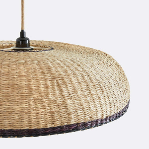 Decorative Seagrass <b>Ceiling</b> Lamp Elegant Hanging <b>Light</b> Fixture For Living Room Bedroom Handmade Natural Home Decor - Product Image 2