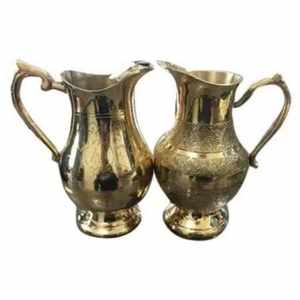 Carafe en cuivre antique avec poignée en laiton doré, carafe décorative de luxe très vendue, carafe à eau potable, 100% bénéfique pour la santé - Product Image 5