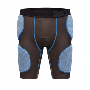Shorts de compression rembourrés bleus de haute qualité pour adultes, pour le football américain, vêtements de sport, équipement durable pour une sécurité maximale, OEM - Product Image 1