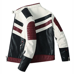 Blouson de motard en cuir véritable noir pour homme, col à revers classique, fermeture éclair sur le devant, veste décontractée de qualité supérieure, vêtement d'extérieur tendance - Product Image 2