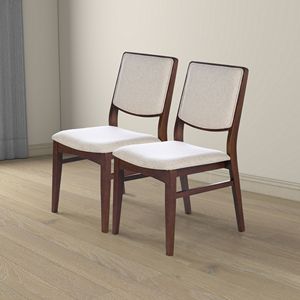 Set di 2 Sedie da Pranzo Skylar in Tessuto Beige - Product Image 2