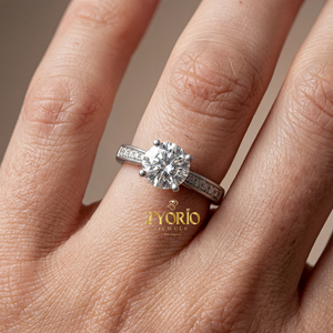 Anillo de Compromiso Personalizado de Moda con Diamante de Laboratorio Certificado IGI, Engaste de Platino, Bañado en Rodio, 1-3CT, Regalo de Aniversario de Bodas - Product Image 2