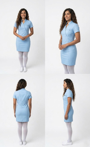 Jupes de travail pour infirmières, ensembles de jupes professionnelles pour médecins et infirmières d'hôpital, jupes à col montant, personnalisation du haut et de la jupe - Product Image 5
