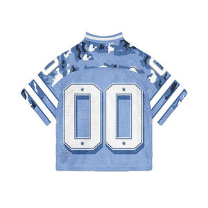 Hot Selling Lightweight Boxy Jersey for Men Custom Logo OEM Service Breathable Mesh Material for Summer and Autumn Streetwear - Product Image 2