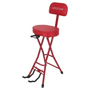 5Core Guitar Stool 3.15" Padded Chair w Backrest Foldable Music Seat Built in <b>Foot</b> <b>Rest</b> Guitar Stand - Product Image 1