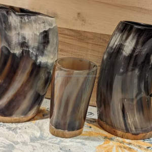 Les meilleurs artisans indiens Tayyab Agate Handcrafts Premium Eco-Friendly Poli Animal Style Horn Mugs Natural Crafts - Product Image 6