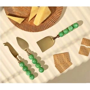 High Quality Stainless Steel Cheese Knife Set With Resin Handle Matt Finished Steel Cheese <b>Tools</b> Heart Knife Spreader Tableware - Product Image 4