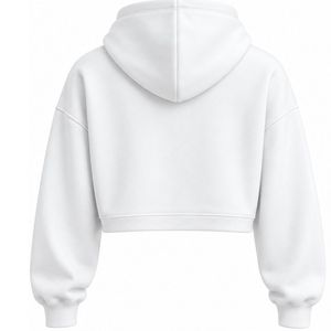 Sudadera con Capucha Corta para Mujer SGRho, Blanca, Bordada con el Escudo de Sigma Gamma Rho, Sudadera de Moda con Capucha para Hermandades Griegas - Product Image 2