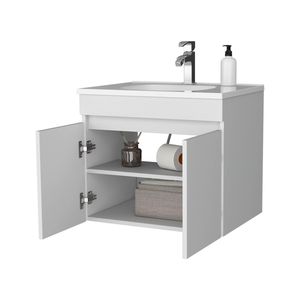 Mobile da bagno bianco a 2 ante - Product Image 6