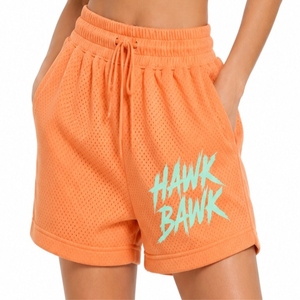 Shorts en maille pour femmes, légers, décontractés, avec cordon de serrage, style sportif, respirants, avec poches, vêtements d'été décontractés pour femmes - Product Image 1