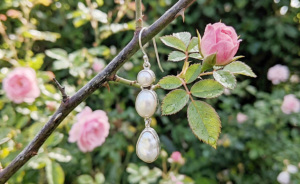 Pendientes de Perlas Naturales de Agua Dulce con Baño de Oro de 18k de Grado AA, Blancos, para Mujer, con Engaste en Bisel, Modernos, para Regalo y Fiestas - Product Image 5