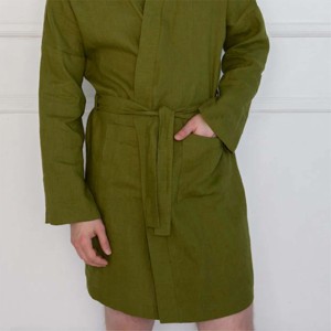 Durable Polyester/Cotton Men Bathrobe-Premium Quality Seamless Eco-Friendly & Breathable Custom Logo/Colors Wholesale Available - Product Image 4