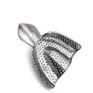 Plateau d'empreinte dentaire manuel en acier inoxydable de haute qualité, grand format, design ergonomique confortable, certifié MOL par Blush Surgical - Product Image 5