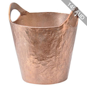 Seau à glace élégant en métal argenté avec poignées, refroidisseur à vin en acier inoxydable, seau à champagne pour bar et fête à prix économique - Product Image 4