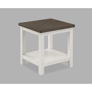 Set di 3 tavolini da caffè in stile rustico con ripiano aperto, finitura marrone e bianca, mobili contemporanei in legno per soggiorno - Product Image 4