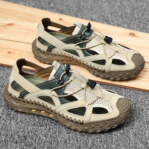 Sandales <span class=keywords><strong>de</strong></span> plage pour hommes les plus vendues, chaussures <span class=keywords><strong>de</strong></span> sport décontractées d'extérieur, sandales à bout fermé, grandes tailles, semelle épaisse en caoutchouc - Product Image 4
