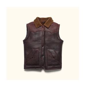 Nouvel article : gilet en cuir en forme de V, cuir ciré de qualité supérieure, veste en cuir unisexe pour homme et femme - Product Image 5