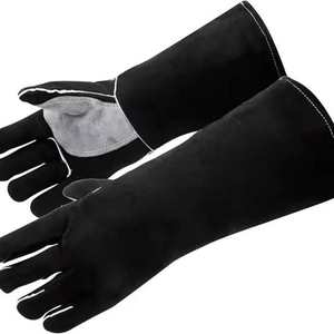 Guantes de Soldadura de Cuero de 11 oz, Resistentes al Calor, Largos, Transpirables, de Seguridad, para Soldadura MIG/TIG, Resistentes a Mordeduras, para Manipulación de Animales, Barbacoa, Chimenea - Product Image 2