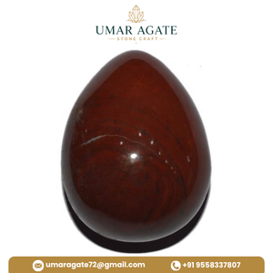Huevos de Jaspe Rojo Tallados, Piedra Ovalada de Gema, Artesanía con Tema de Amor Grabado para Regalo y Decoración - Product Image 4
