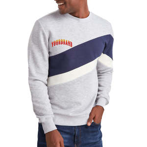 Sweat-shirt en molleton français uni de haute qualité avec logo personnalisé, sweat-shirt à fermeture éclair pour homme, sweat-shirt à demi-fermeture éclair en coton - Product Image 1