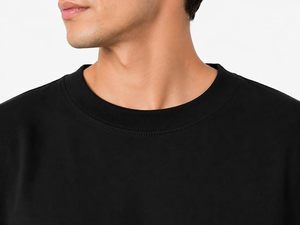 เสื้อยืดโอเวอร์ไซส์สีดำพรีเมียมสำหรับผู้ชาย ผ้าคอตตอนหนา 240 GSM - Product Image 2
